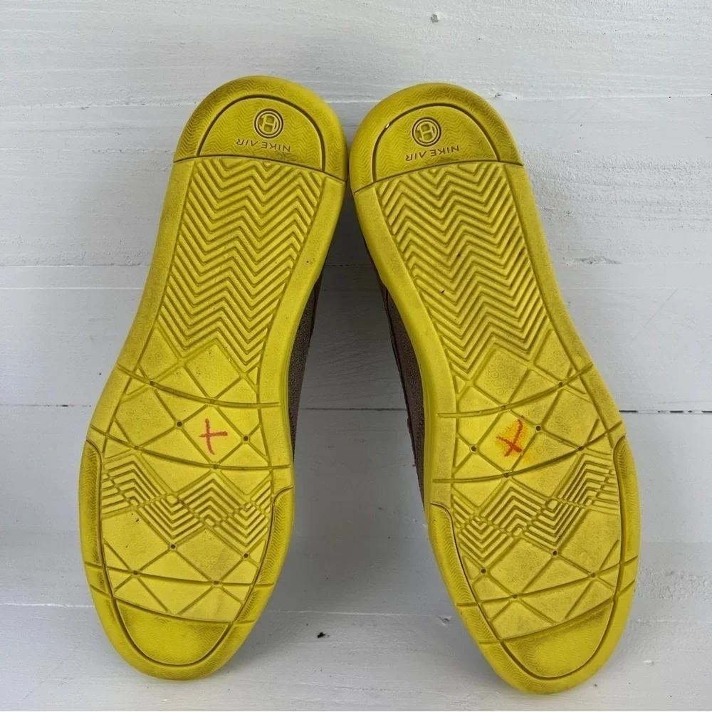 Cole Haan Brown Yellow Dress Shoes Men's 11 M Christy Wingtip Oxfords Lunar Neon